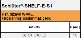Schlüter®-SHELF-E S1 WAVE EB