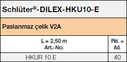 Schlüter®- DILEX-HKU-E