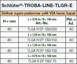 Schlüter-TROBA-LINE-TLGR-E