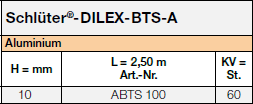 <a name='bts'></a>Schlüter®-DILEX-BTS