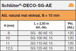 Schlüter®-DECO-SG-AE 15 mm
