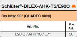 Schlüter®-DILEX-AHK-TS/E90Q