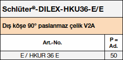 Schlüter®-DILEX-HKU36-E/E