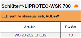 Schlüter®-LIPROTEC-WSK 700