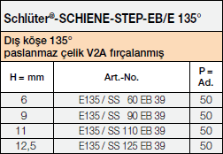 Schlüter®-SCHIENE-STEP-EB/E 135°