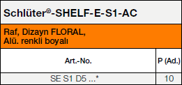 Schlüter-SHELF-E-S1-AC, FLORAL