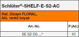 Schlüter-SHELF-E-S2-AC, FLORAL