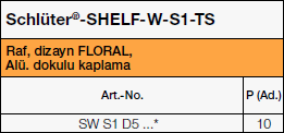 Schlüter®-SHELF-W-S1-TS, Floral