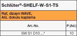 Schlüter®-SHELF-W-S1-TS, Wave